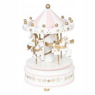 Music Box Carousel s koňmi Pink Clayre &